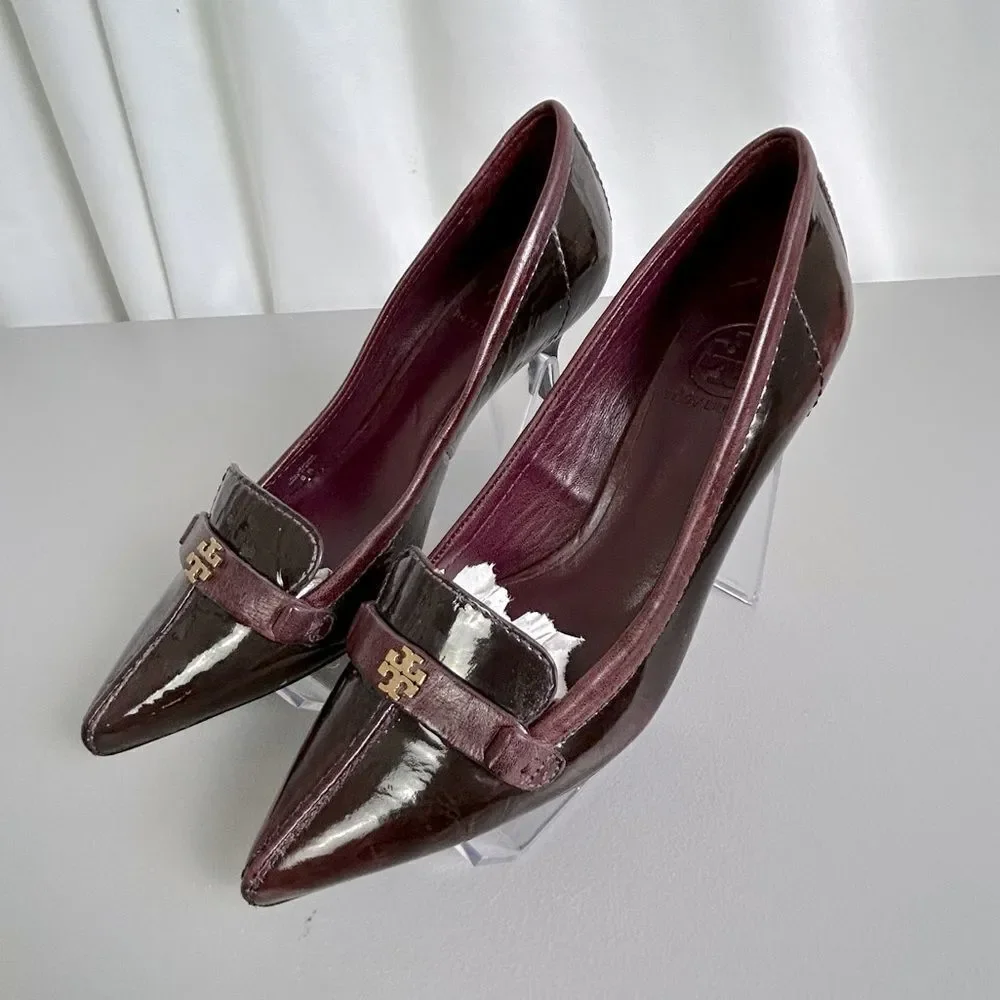 Tory Burch Women’s Burgundy heels Size 6M